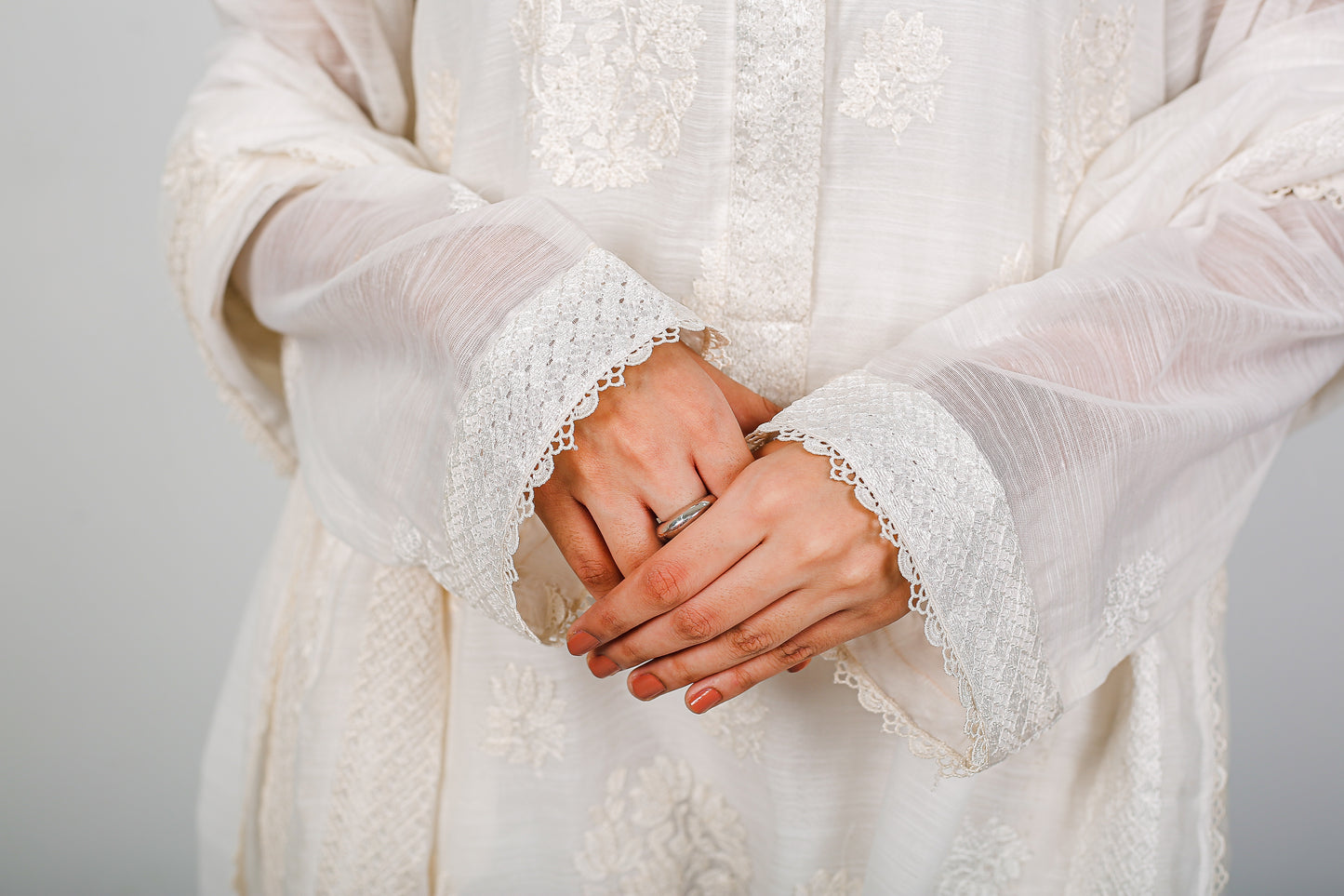 Moonlit Elegance – Embroidered Voile 3 Piece Set