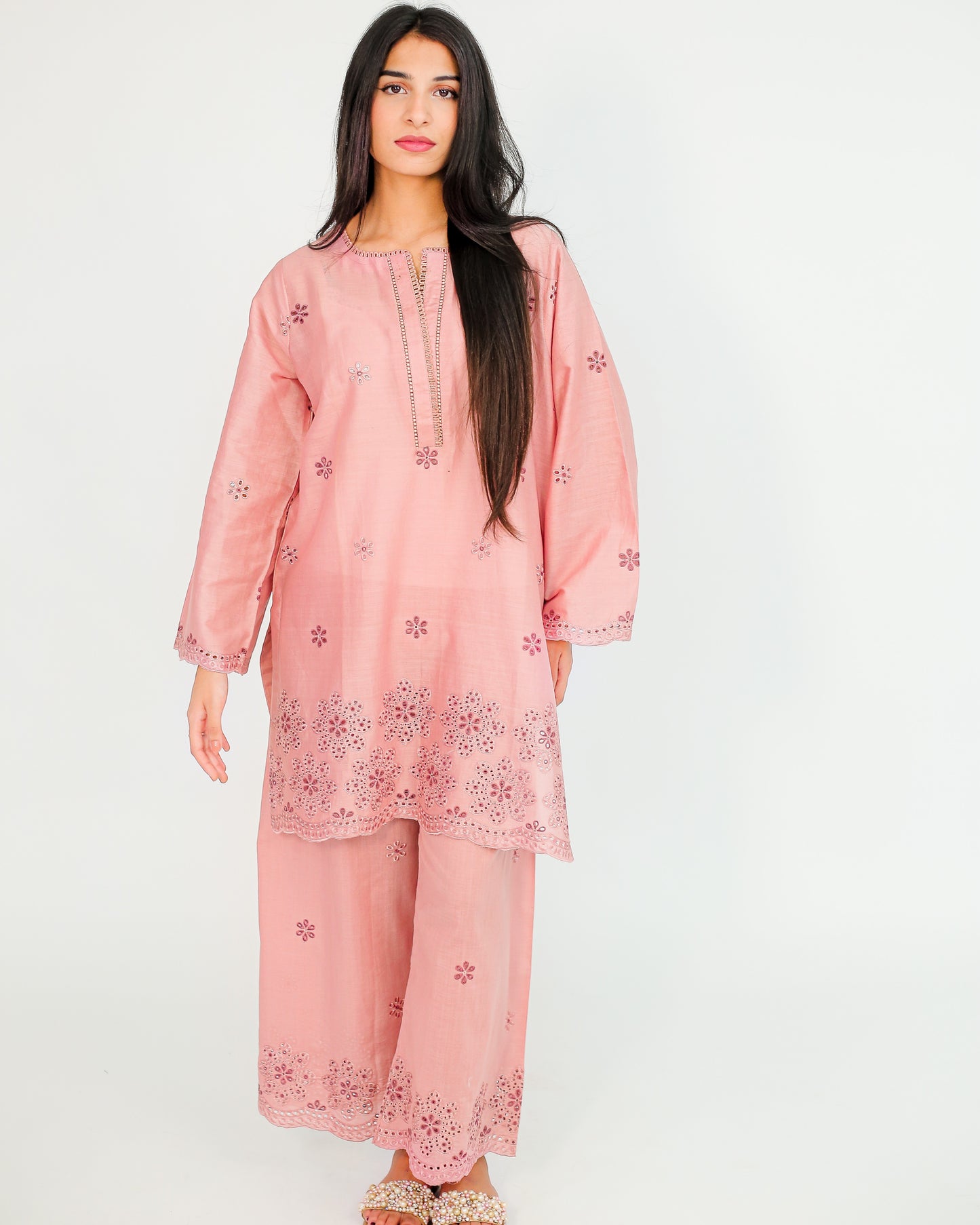 Blush Bloom – Embroidered 2 Piece Lawn Set