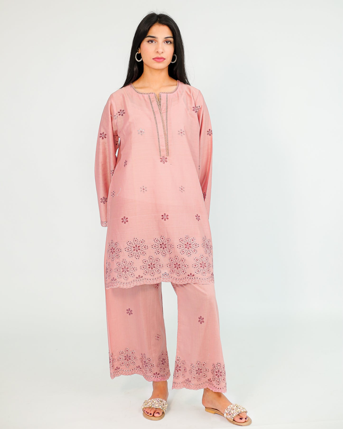 Blush Bloom – Embroidered 2 Piece Lawn Set